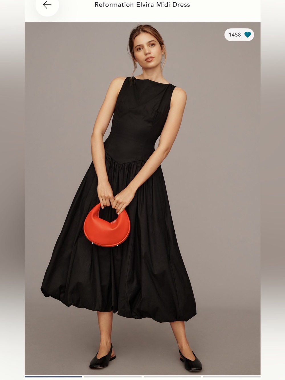 Reformation Black Sleeveless Midi Dress